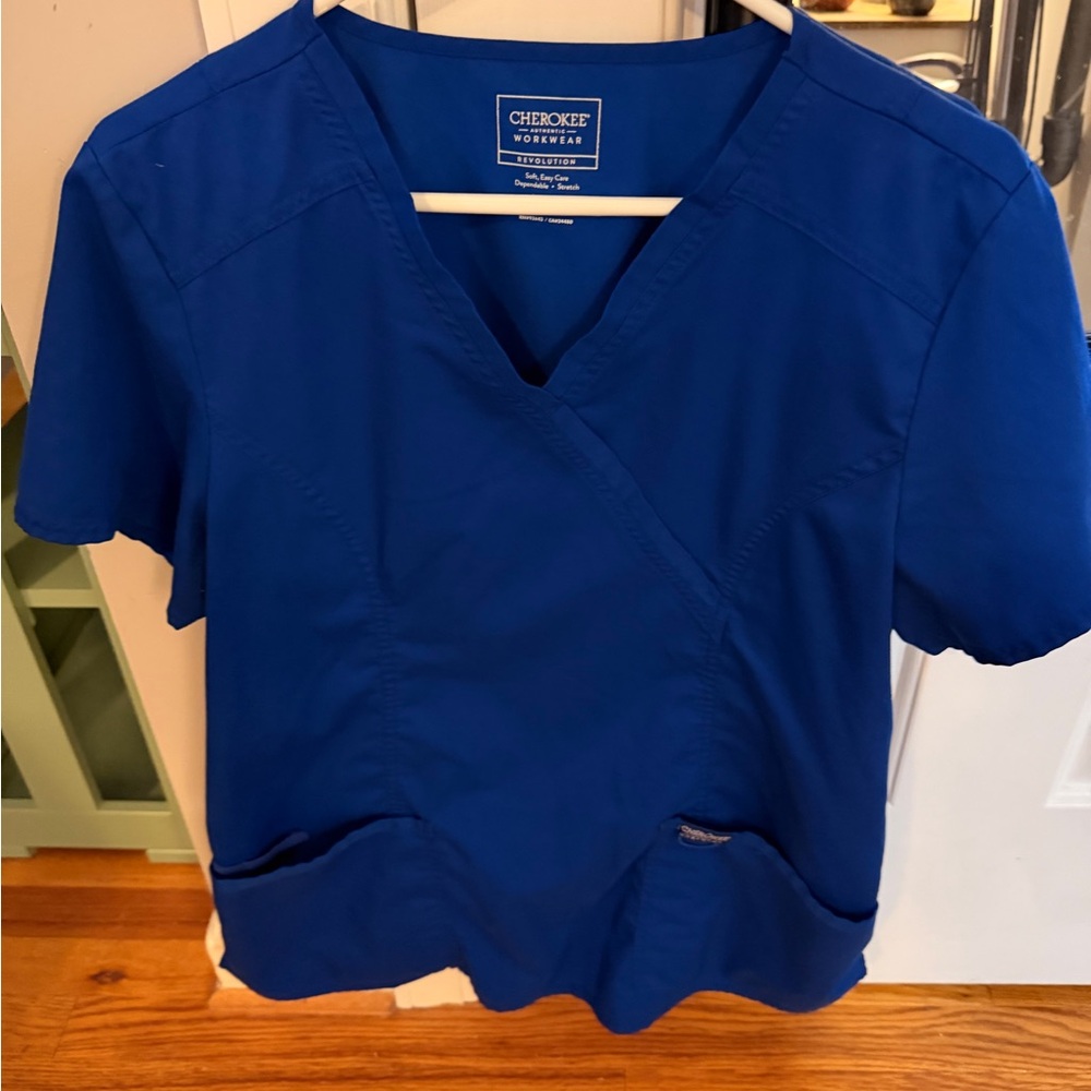 Cherokee Women's Royal Blue Scrub Top